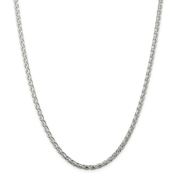 3.5mm Sterling Silver D/C Solid Round Spiga Chain Necklace, 20 Inch - Picture 3 of 8